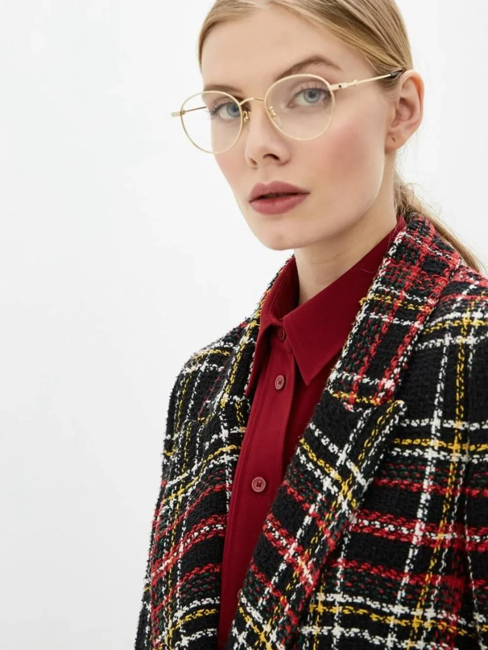 Gucci GG0607OK 003 Round Eyeglasses - Black/Gold 50mm